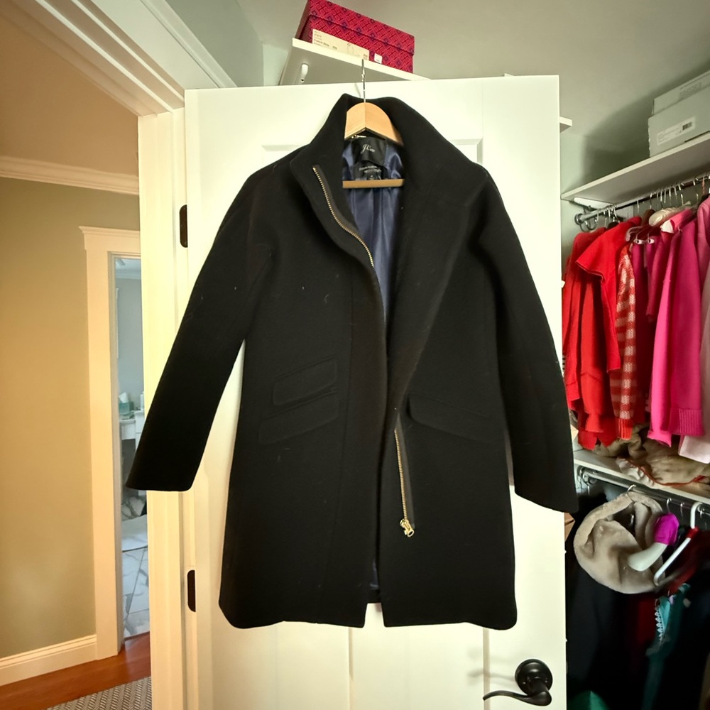 J. Crew Black Trench Coat